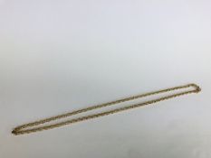 A 9CT GOLD BELCHER CHAIN L 24CM.