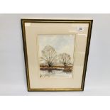 WATERCOLOUR "AUTUMN TRANQUILITY" BEARING SIGNATURE MARTIN SEXTON HEIGHT 27CM. X 21CM.