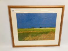 OIL ON BOARD "UPTON BLACK MILL" BEARING SIGNATURE COLIN GILES HEIGHT 43.5CM. X 59CM.