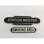 (R) NO SMOKING & STATION MASTER