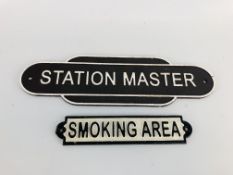(R) NO SMOKING & STATION MASTER