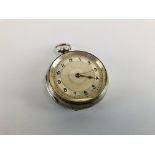 A VINTAGE SILVER CASED POCKET WATCH BIRMINGHAAM ASSAY W.G.H.