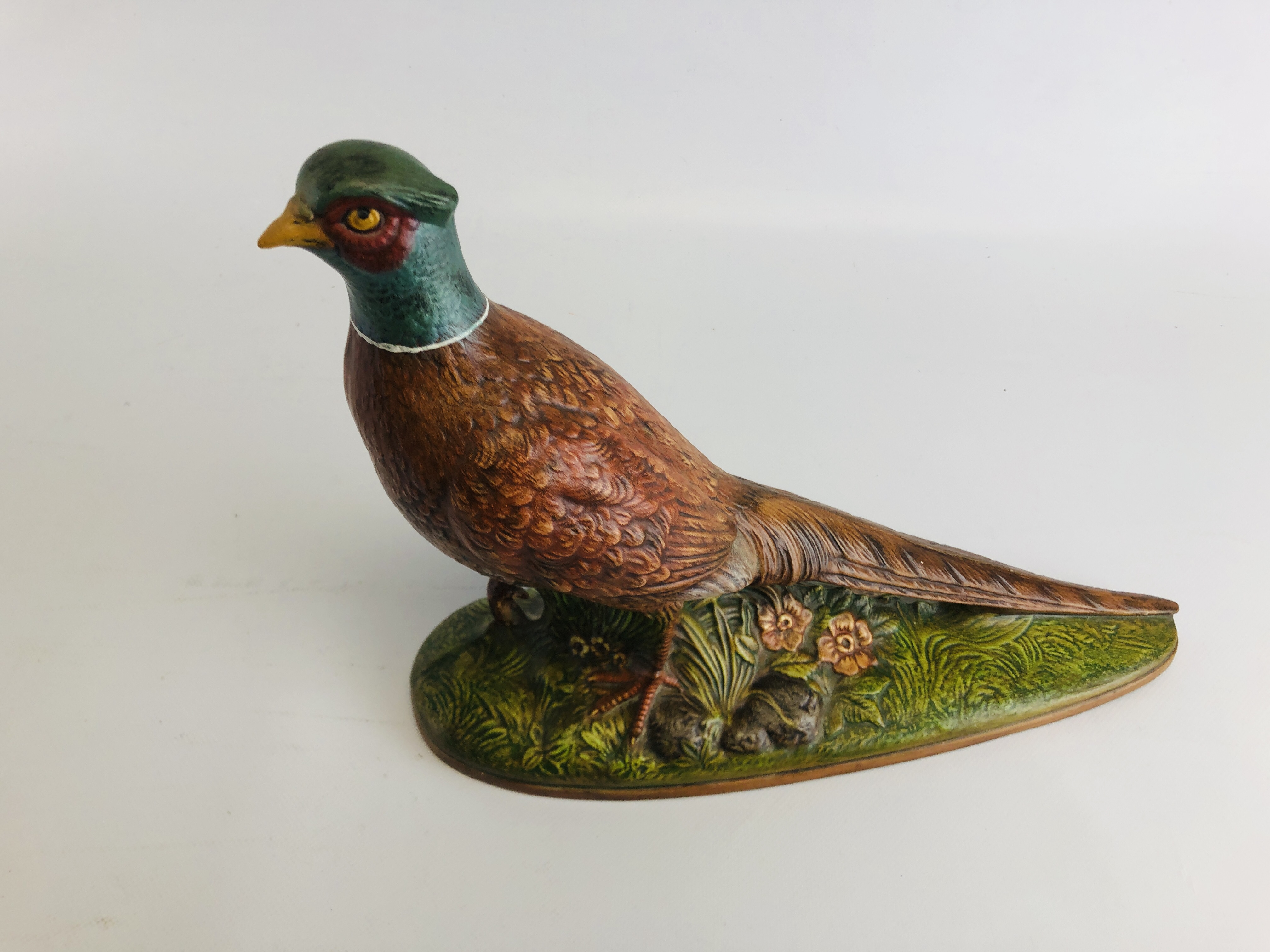 A TAXIDERMY STUDY OF A COCK PHEASANT ALONG WITH A CHINA STUDY OF A COCK PHEASANT - Image 7 of 7