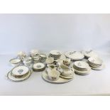 A GROUP OF ASSORTED TEA AND DINNERWARE TO INCLUDE ROYAL DOULTON PILLAR ROSE TC 1011,