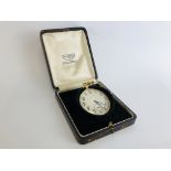 A GENT'S 9CT GOLD DRESS POCKET WATCH, PROBABLY BIRMINGHAM 1886,