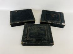 3 VINTAGE BOXES OF EMBROIDERY AND FLOSS TO INCLUDE C.A. RICKARDS LTD AND TENAX FLOSS LISTER & CO.