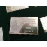 PRESENTATION BOX WITH THE SILVER JUBILEE OF QUEEN ELIZABETH STAMPS OF ROYALTY SILVER COLLECTION OF