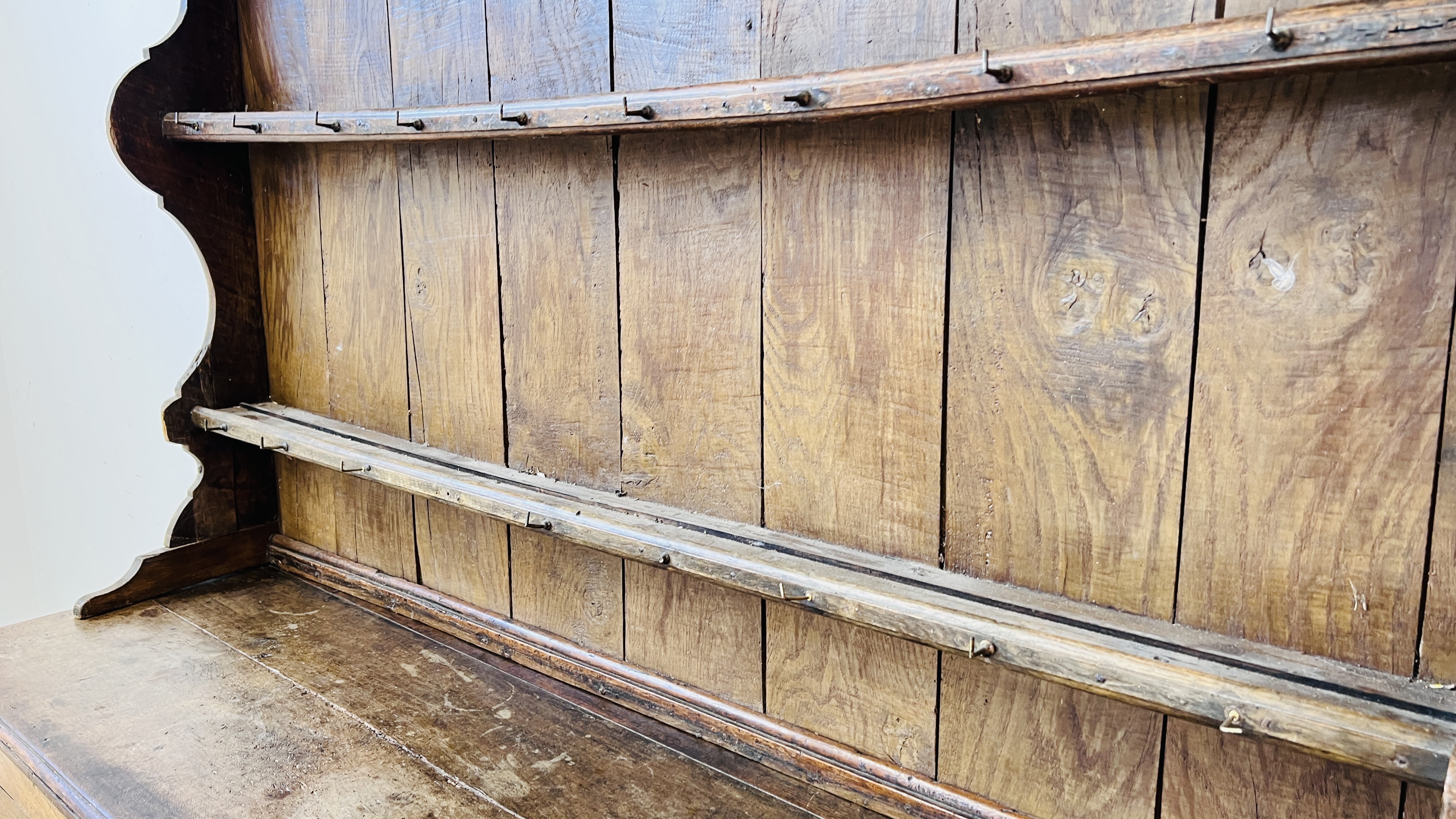 PERIOD OAK DRESSER - W 172CM. D 53CM. H 191CM. - Image 12 of 22