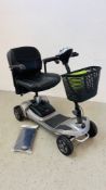 A MOTION ALUMINA COMPACT FOLDING MOBILITY SCOOTER, BACK CARRIER CHARGER,