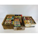 THREE BOXES CONTAINING AN EXTENSIVE COLLECTION OF ENID BLYTON BOOKS AND BIGGLES BOOKS