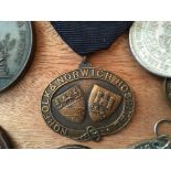 SMALL COLLECTION MEDALLIONS WITH CAMBRIDGE UNIVERSITY BRONZE MEDAL (2),