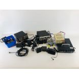 A COLLECTION OF AUDIO RECEIVING EQUIPMENT TO INCLUDE TAGRA PACIFIC CB RADIO,