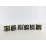 A SET OF SIX WILLIAM MORRIS MUGS