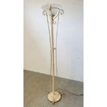 A CONTEMPORARY FLOOR STANDING UPLIGHTER - SOLD AS SEEN.