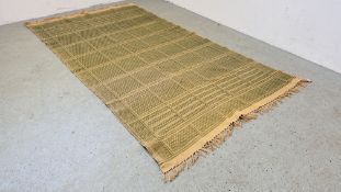 AN INDIAN STYLE RUG "THE PIER" 100% COTTON, 153CM X 244CM.