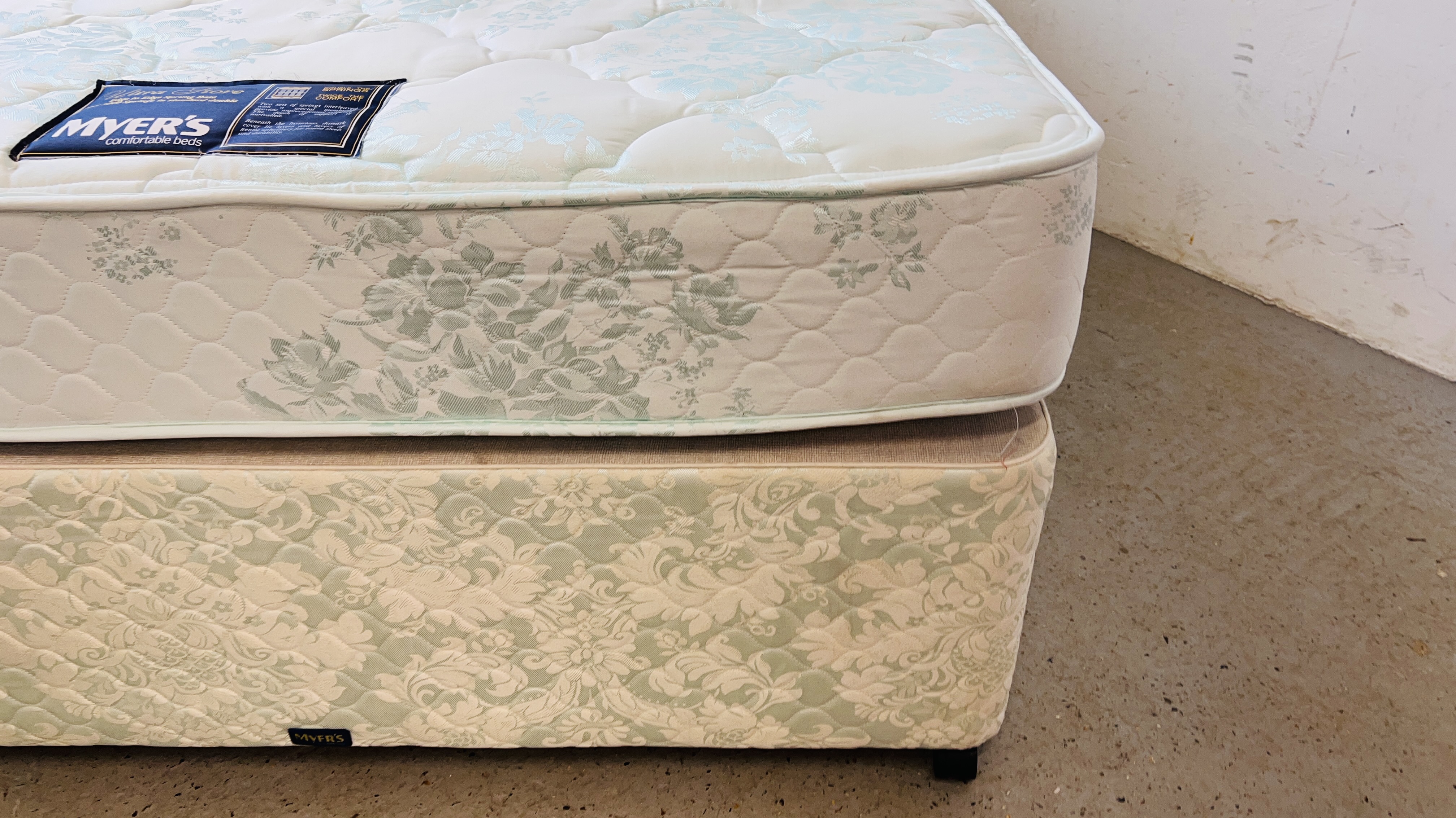 A MYERS ULTRA STORE DOUBLE DIVAN BED WITH DRAWER BASE. - Image 6 of 9