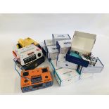 A BOX CONTAINING VARIOUS LOW VOLTAGE ELECTRICAL CIRCUITS FOR MODELLING AND CRAFT - SOLD AS SEEN.