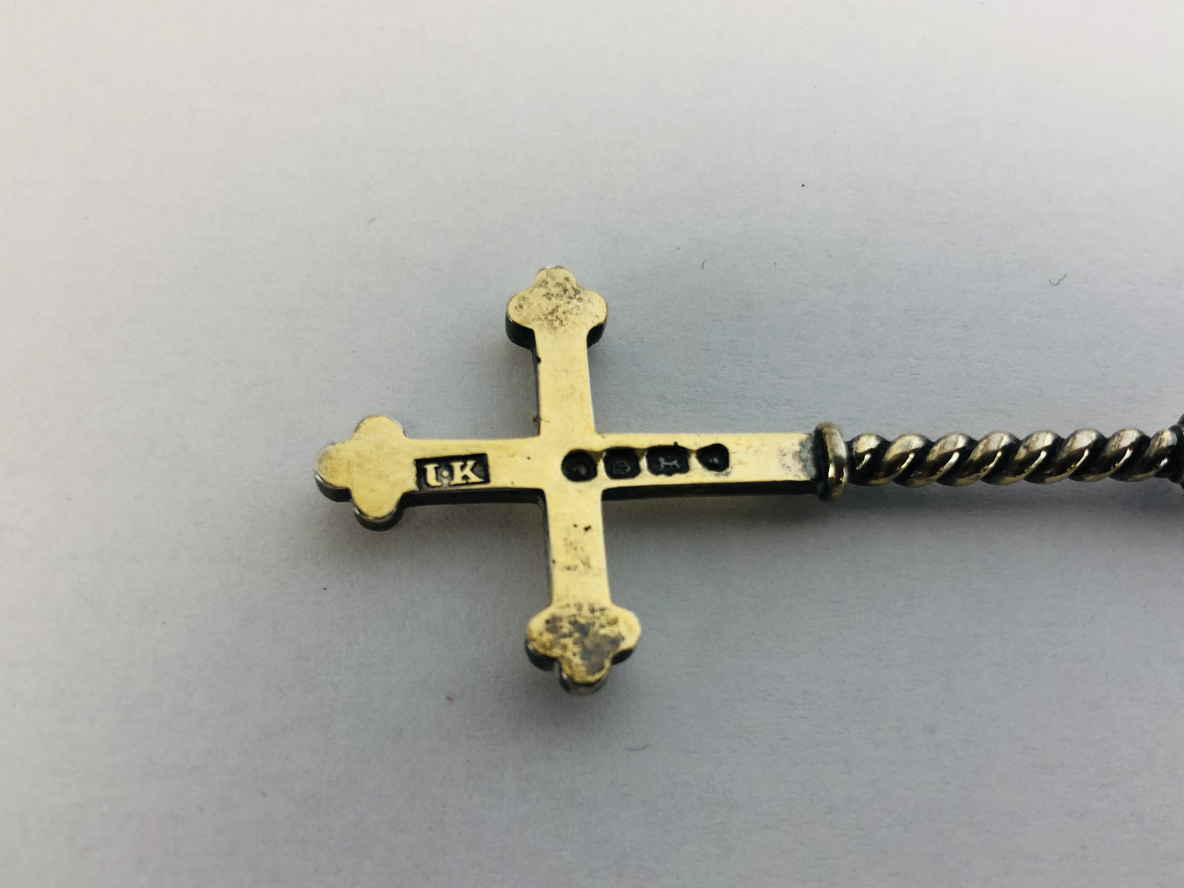 A VICTORIAN SILVER GILT CHRISM SPOON, - Image 10 of 12