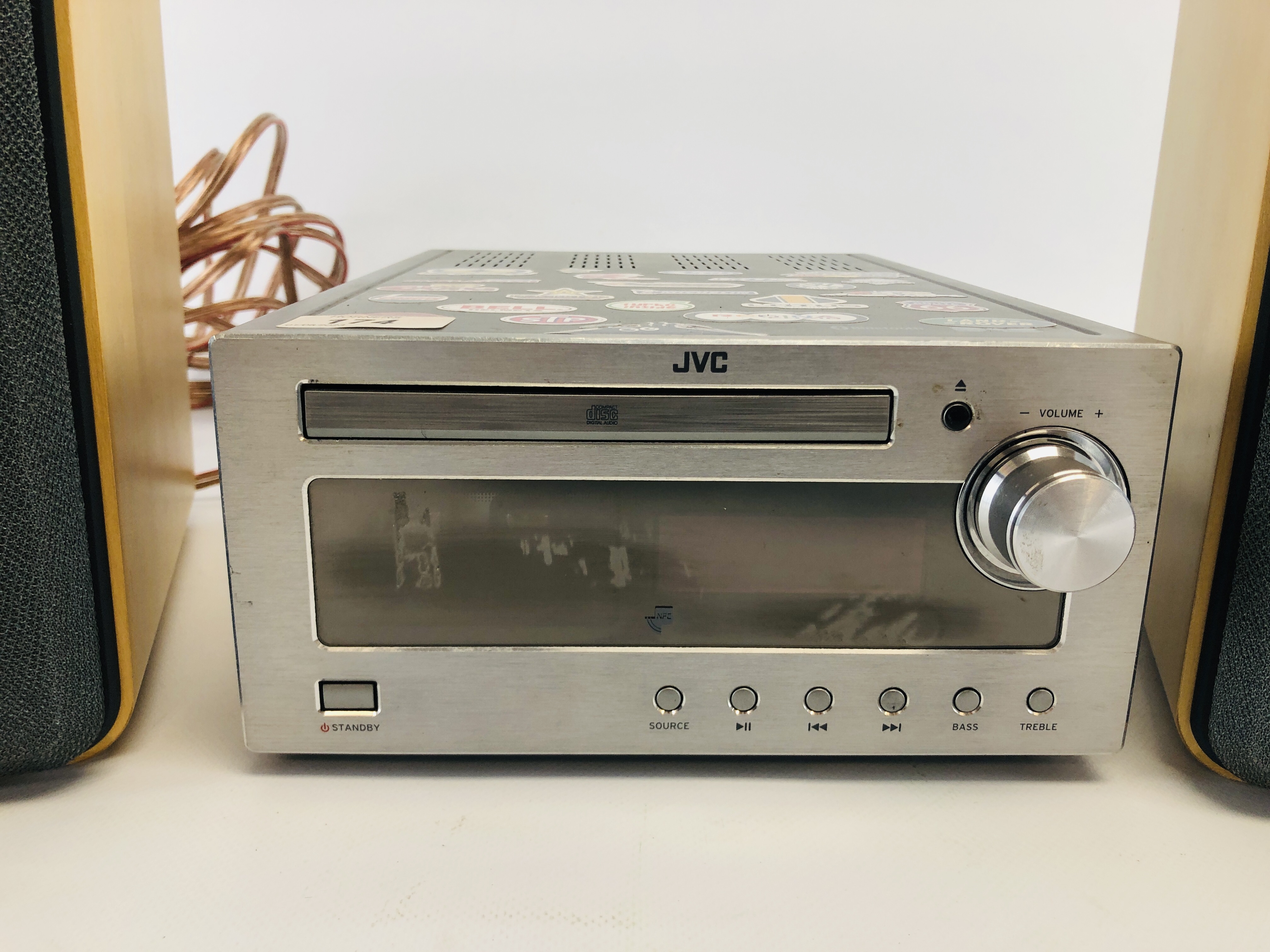 A JVC DAB COMPACT HIFI COMPLETE WITH A PAIR OF TEAC LS-H250 SPEAKERS - SOLD AS SEEN. - Image 2 of 6