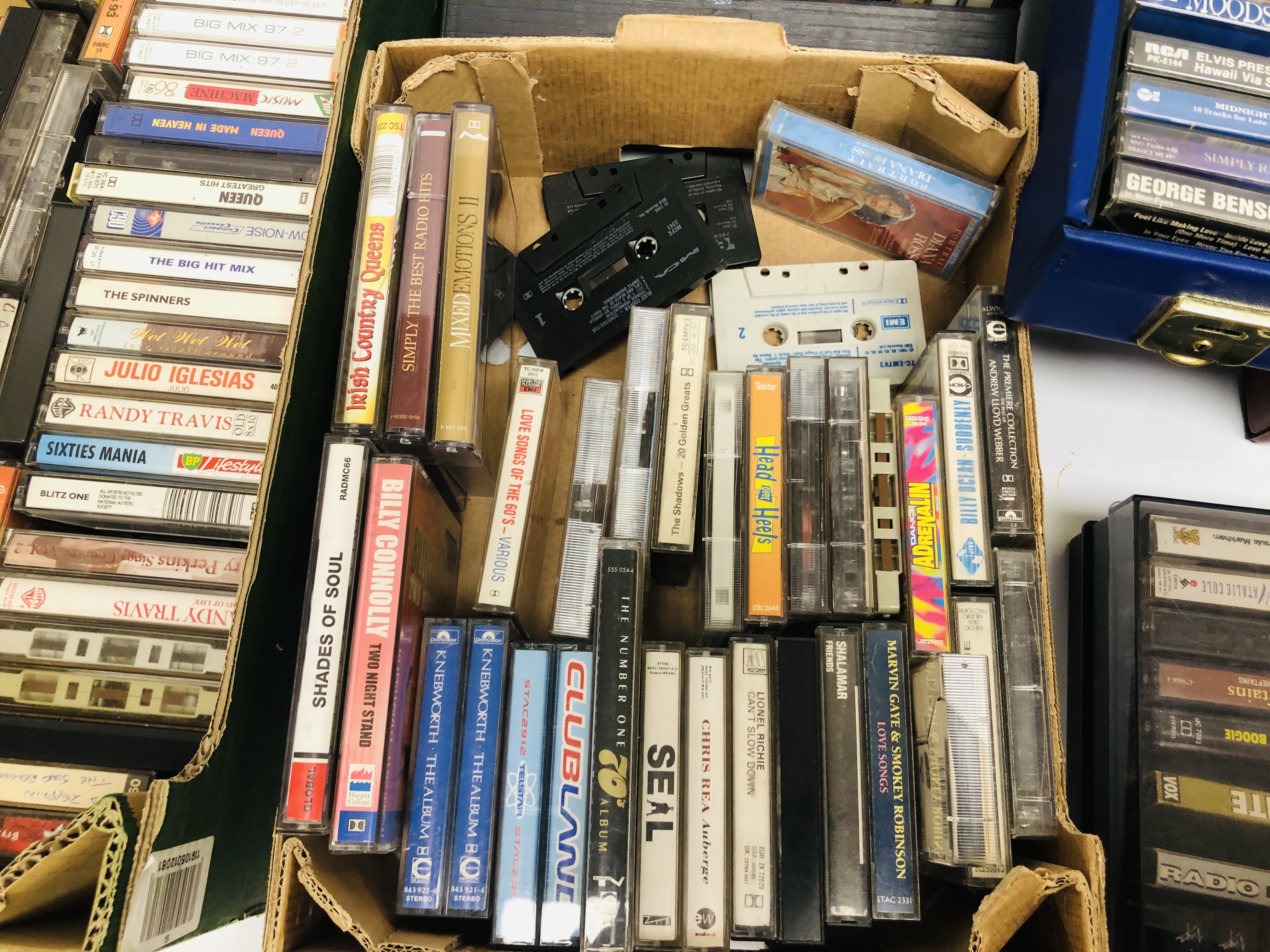 BOXES OF MIXED CASSETTE TAPES HAVING MANY MIXED GENRE'S AND TITLES. - Image 4 of 8