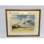 WATERCOLOUR "SHERINGHAM BEACH" BEARING SIGNATURE ANTHONY BUTLER HEIGHT 18.5CM. X 26.5CM.