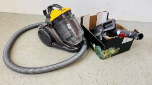 A DYSON DC 19T2 1400 WATT MULTI FLOOR VACUUM CLEANER ALONG WITH ACCESSORIES - SOLD AS SEEN.