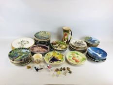 AN EXTENSIVE COLLECTION OF ASSORTED COLLECTORS PLATES TO INCLUDE WEDGEWOOD, ROYAL VALE,