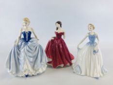 A GROUP OF 3 ROYAL DOULTON FIGURINES TO INCLUDE CLASSICS NEW DAWN HN 4314,