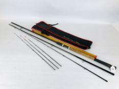 A NORMARK 13' MULTI TIP FEEDER ROD WITH TIPS, SLEEVE.
