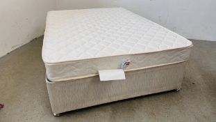 AN AIR SPRUNG DOUBLE DIVAN BED.