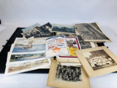FOLIO OF ASSORTED LOCAL EPHEMERA TO INCLUDE ADVERTISING POSTERS FROM 1890'S, AERIAL PHOTOGRAPHS,