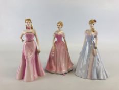 A GROUP OF 3 ROYAL DOULTON FIGURINES TO INCLUDE LOVE OF LIFE, PRETTY LADIES CHARLOTTE HN 4758,