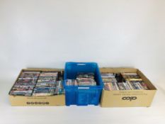 BOX CONTAINING LARGE QUANTITY MIXED DVD'S.