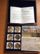 WINDSOR MINT 2015 HISTORY OF BRITAIN SET OF 6 MEDALLIONS IN BOX WITH CERTIFICATES.