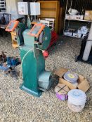 AN MTE E PACK INDUSTRIAL DOUBLE ENDED PEDESTAL GRINDER - TRADE SALE ONLY - SOLD AS SEEN.