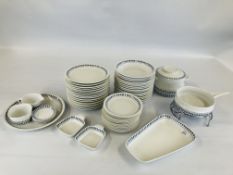APPROXIMATELY 54 PIECES OF "LYNGBY" DANISH DINNER WARE IN THE 1960's TANGENT STYLE.