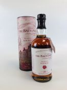 700ML THE BALVENIE "THE SECOND RED ROSE" SINGLE MALT WHISKY IN PRESENTATION BOX.