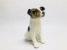 A WINSTANLEY ART POTTERY DOG STUDY NO.5 BEARING SIGNATURE. H 23CM.