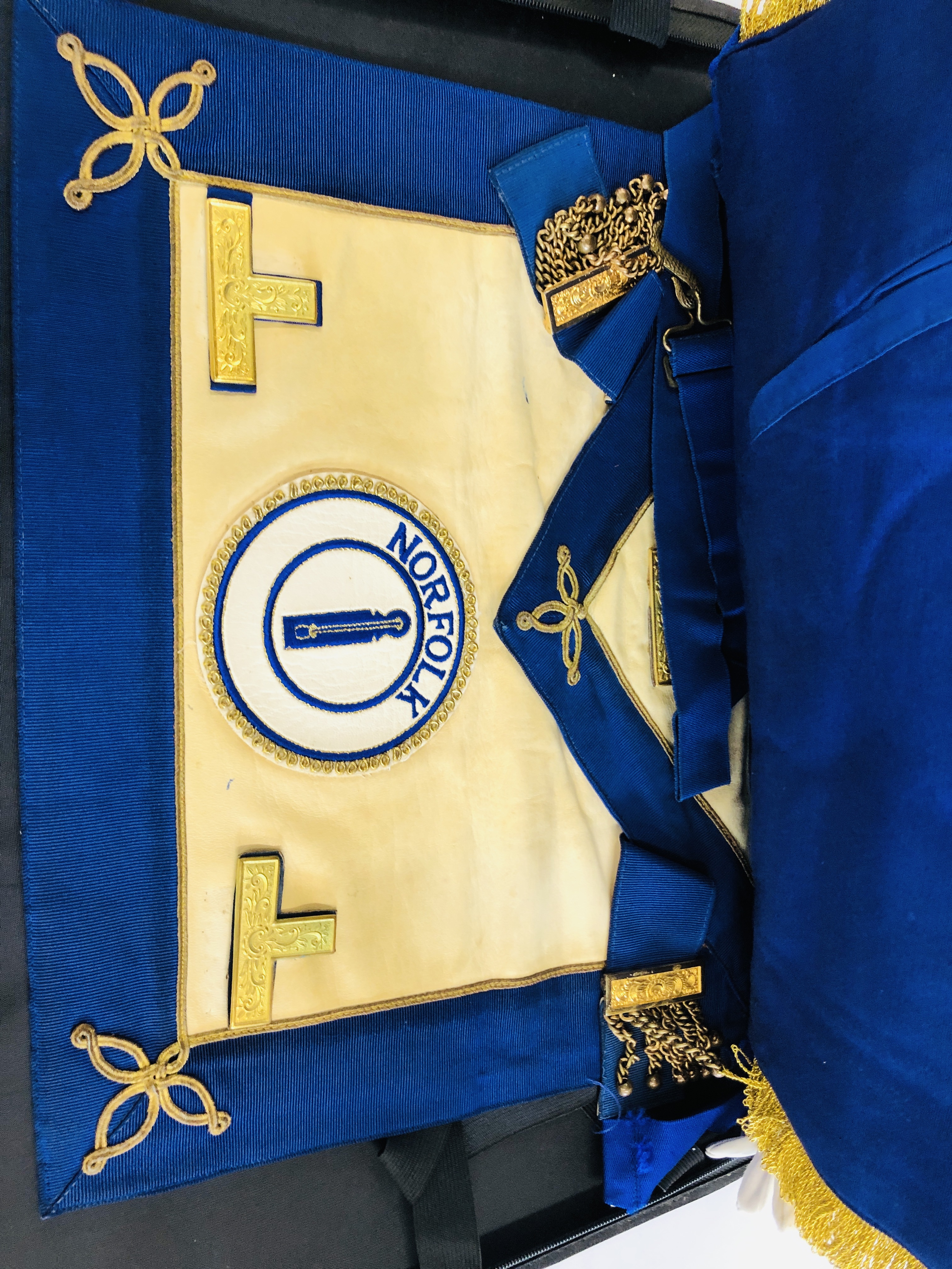 A GROUP OF "SUFFOLK" MASONIC REGALIA IN CARRY CASE. - Image 4 of 4