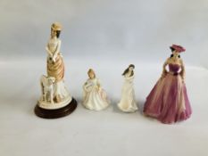 TWO ROYAL DOULTON FIGURINES TO INCLUDE AMANDA HN 2996,