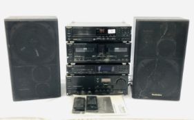 TECHNICS HI-FI SEPARATES TO INCLUDE AMPLIFIER SU-X9800, TUNER ST-X990L, TWIN CASSETTE DECK RS-X980,