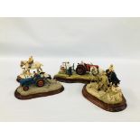 A GROUP OF 4 "BORDER FINE ART" MODELS TO INCLUDE YOU CAN LEAD A HORSE TO WATER BFA 202 ETC.