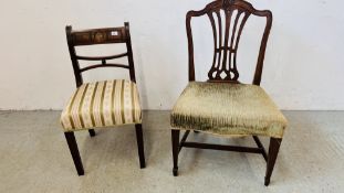 2 ANTIQUE CHAIRS.