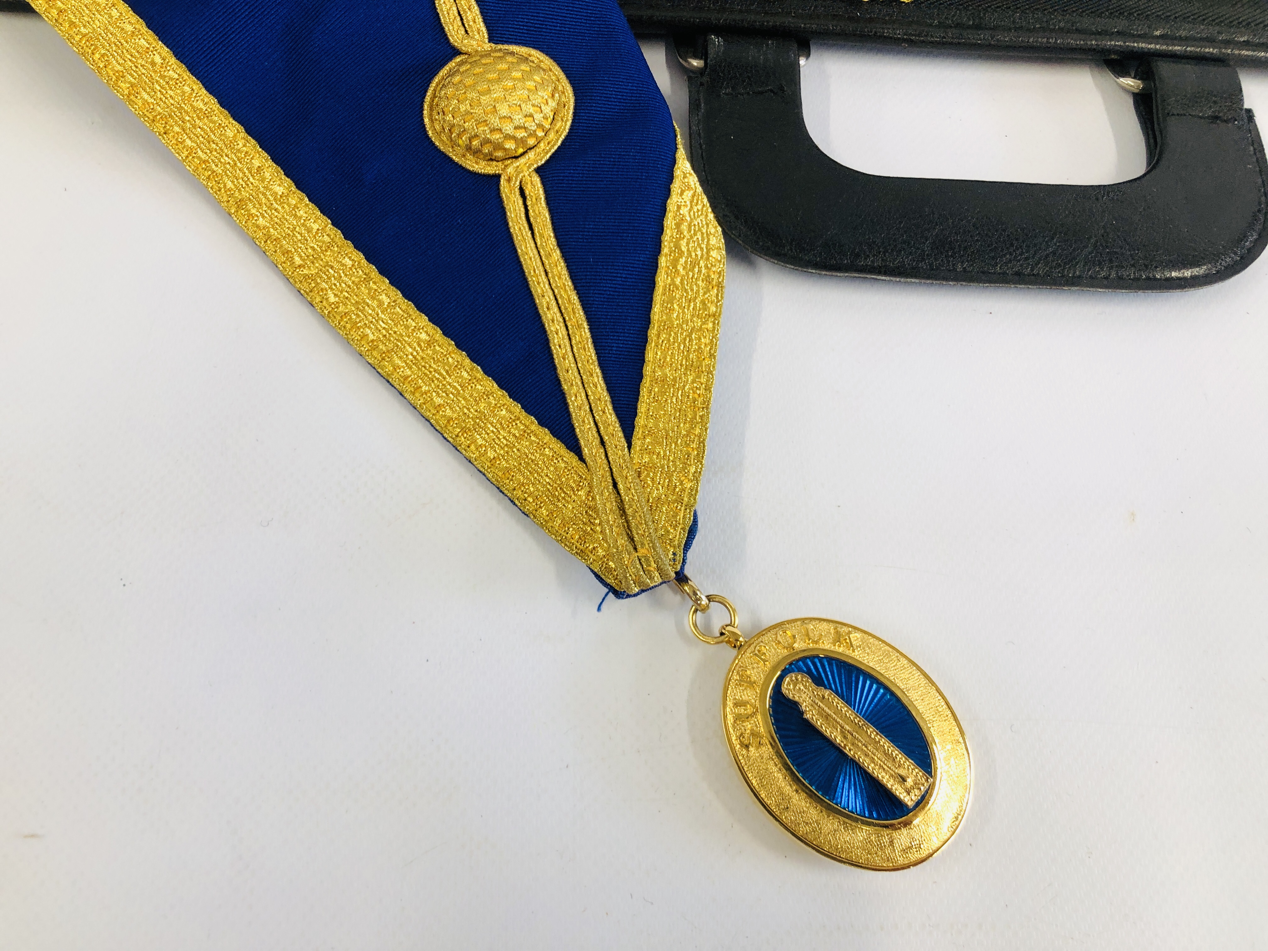 A GROUP OF "SUFFOLK" MASONIC REGALIA IN CARRY CASE. - Image 2 of 4