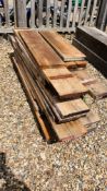 28 X RECLAIMED SHORT SCAFFOLD BOARDS (NOT FIT FOR PURPOSE)