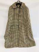A VINTAGE CAMBRIAN TRADITIONAL WELSH TWEED CAPE.