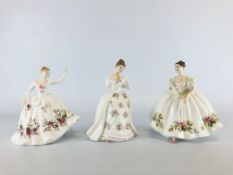 A GROUP OF 3 ROYAL DOULTON FIGURINES TO INCLUDE SHIRLEY HN 2702,