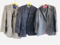 A GROUP OF THREE MARKS AND SPENCER TROUSER SUITS.