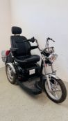 DRIVE SPORT RIDER ELECTRIC TRICYCLE WITH REAR BASKET WITH CHARGER AND KEY - SOLD AS SEEN.