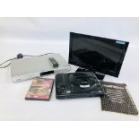 ALBA 16 INCH TV / DVD PLAYER MODEL LED 16911 DVD AND A SEGA MEGA DRIVE ETC. - SOLD AS SEEN.